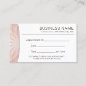 Roos Gold Lotus Floral Salon Spa Benoeming Afsprakenkaartje (Voorkant)