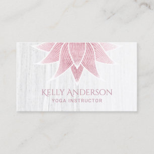 Roos Gold Lotus Flower Elegant marble Visitekaartje