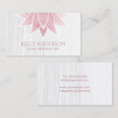 Roos Gold Lotus Flower Elegant marble Visitekaartje (Voorkant / Achterkant)