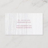 Roos Gold Lotus Flower Elegant marble Visitekaartje (Achterkant)