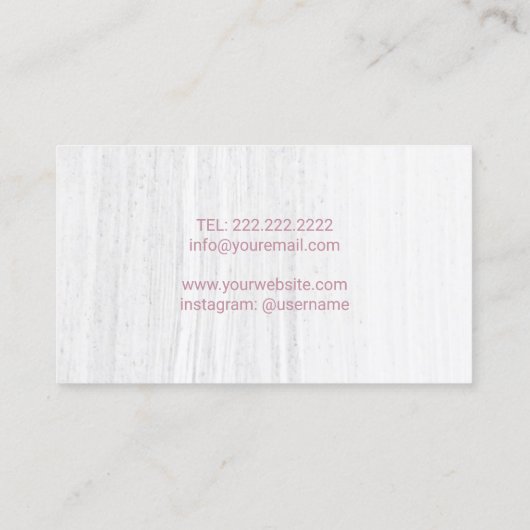 Roos Gold Lotus Flower Elegant marble Visitekaartje (Achterkant)