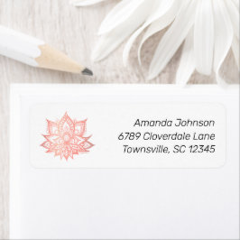 Roos Gold Lotus Flower Return Label