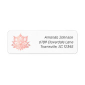Roos Gold Lotus Flower Return Label (Voorkant)