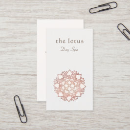 Roos Gold Lotus Logo Holistische gezondheid en wel Visitekaartje