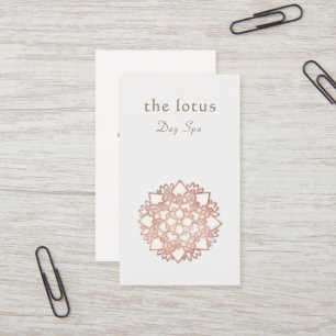 Roos Gold Lotus Logo Holistische gezondheid en wel Visitekaartje