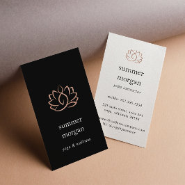 Roos Gold Lotus Logo | Massage Yoga Wellness Visitekaartje