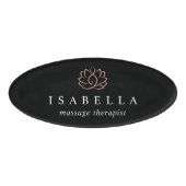 Roos Gold Lotus Logo | Werknemer van de SPA Naambadge (Voorkant)