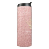 Roos Gold Lotus Yoga Meditation Instructor Quottes Thermosbeker (Gedraaid links)