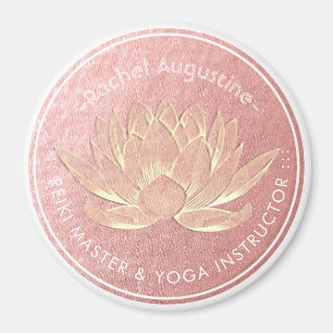 Roos Gold Lotus Yoga Studio Meditation Instructor Magneet