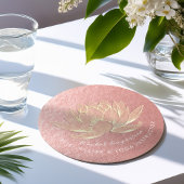 Roos Gold Lotus Yoga Studio Meditation Instructor Ronde Kartonnen Onderzetter