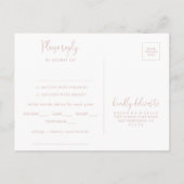 Roos Gold Love Fancy Script Menu Keuze RSVP (Achterkant)