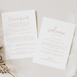 Roos Gold Love Fancy Script Weddenschap Welkomstbr