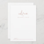 Roos Gold Love Fancy Script Weddenvice Card Advieskaart<br><div class="desc">Deze roos gouden liefde fancy scriptbruiloft is perfect voor een rustige bruiloft. Het eenvoudige en elegante ontwerp kenmerkt klassieke en fancy manuscripttypografie in roos goud. Deze kaarten zijn perfect voor een bruiloft, vrijgezellenfeest, baby shower, graduatiedag en nog veel meer. Pas de kaarten aan met de namen van de bruid en...</div>