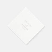 Roos Gold Love Fancy Script Wedding Napkins Servet (Hoek)