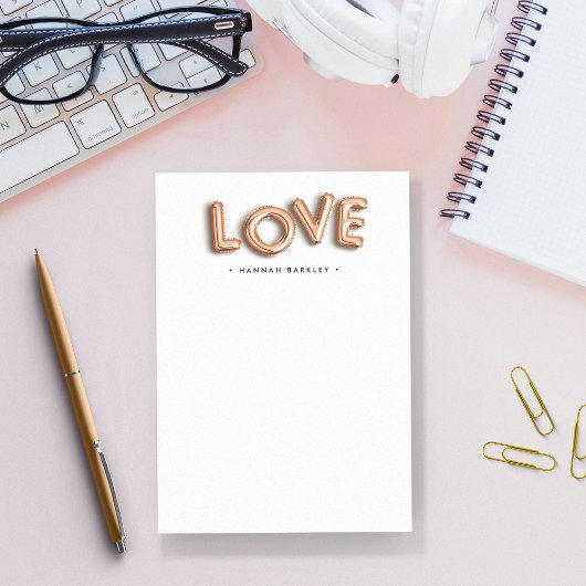 Roos Gold LOVE | Gepersonaliseerd Post-it® Notes