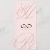 Roos Gold Love Infinity Hand Clasp Wedding Invite Kaart (Voorkant / Achterkant)