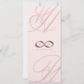 Roos Gold Love Infinity Hand Clasp Wedding Invite Kaart (Voorkant)