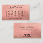 Roos Gold Loyalty Kaart Visitekaartje (Voorkant / Achterkant)