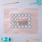 Roos Gold luxe Glass Textuur Birthday Tissuepapier (Craft)