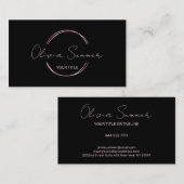 Roos Gold Luxury Circle Visitekaartje (Voorkant / Achterkant)