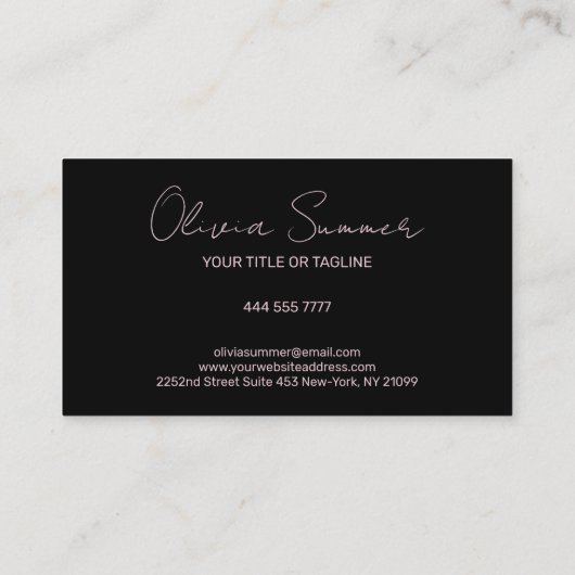 Roos Gold Luxury Circle Visitekaartje (Achterkant)