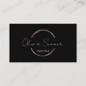 Roos Gold Luxury Circle Visitekaartje (Voorkant)