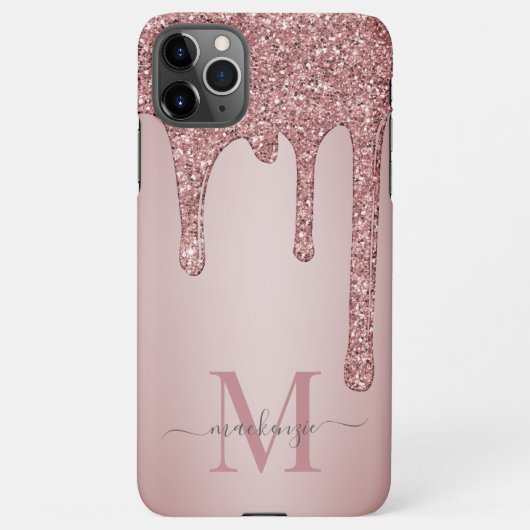 Roos Gold Luxury Glam Glitter Drivers Monogram iPhone Hoesje (Achterkant)