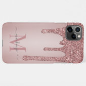 Roos Gold Luxury Glam Glitter Drivers Monogram iPhone Hoesje (Achterkant horizontaal)