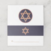 Roos Gold Magen David Elke gelegenheid Purim Party Plaatskaartje (Buitenkant ongevouwen)