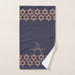 Roos Gold Magen David Monogram Netilat Yadayim Handdoek