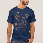 Roos Gold Magen David Name Funny Purim Costuum T-shirt (Voorkant)