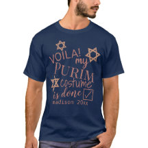 Roos Gold Magen David Name Funny Purim Costuum