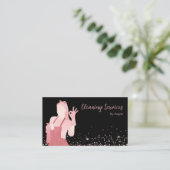 Roos Gold Maid Cleaning Services Mousserend Glitte Visitekaartje (Staand voorkant)