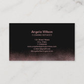 Roos Gold Maid Cleaning Services Mousserend Glitte Visitekaartje (Achterkant)