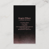 Roos Gold Maid Cleaning Services Verticale Glitter Visitekaartje (Achterkant)