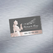 Roos Gold Maid Schoonmaak Service Housekeeping Magnetisch Visitekaartje (Voorbeeld)