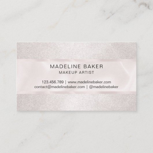 Roos Gold Make-up Artist Eyelash Extension Visitekaartje (Achterkant)