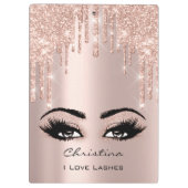 Roos Gold Makeup Artist drijft Eyelashes op Klembord (Achterkant)