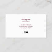 Roos Gold Makeup Artist en Hair Stylist Visitekaartje (Achterkant)