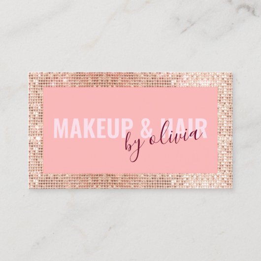 Roos Gold Makeup Artist en Hair Stylist Visitekaartje (Voorkant)