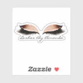 Roos Gold Makeup Artist Lashes Extension Branding Sticker (Vel)
