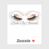 Roos Gold Makeup Artist Lashes Extension Studio Sticker (Vel)