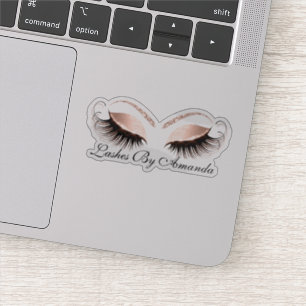 Roos Gold Makeup Artist Lashes Extension Studio Sticker