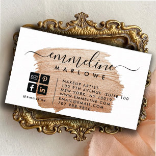 Roos Gold Makeup Artist Visitekaartje