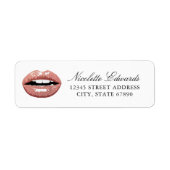 Roos Gold Makeup Beauty Lips Adres Etiket (Voorkant)