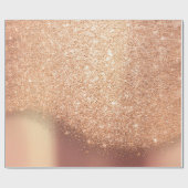 Roos Gold Makeup Confetti Glitter Beauty Copper Cadeaupapier (Vlak)