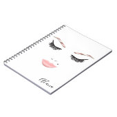 Roos Gold Makeup face Eyebrows Lips Glam Beauty Notitieboek (Linkerzijde)