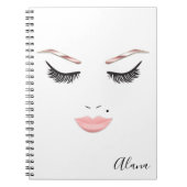 Roos Gold Makeup face Eyebrows Lips Glam Beauty Notitieboek (Voorkant)