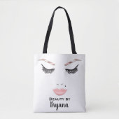 Roos Gold Makeup face Eyebrows Lips Glam Beauty Tote Bag (Voorkant)