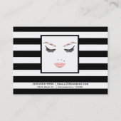 Roos Gold Makeup face Eyebrows Lips Glam Beauty Visitekaartje (Achterkant)